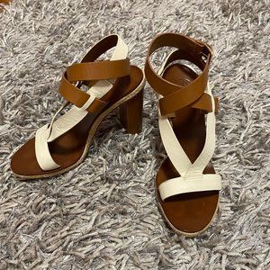 Tory Burch Marbella Leather Heel Sandal